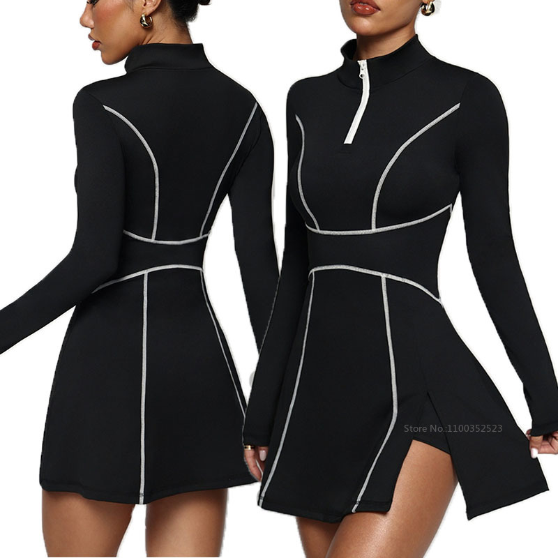 Crossfit G - Ladies Long Sleeve Slim Tennis Dresses