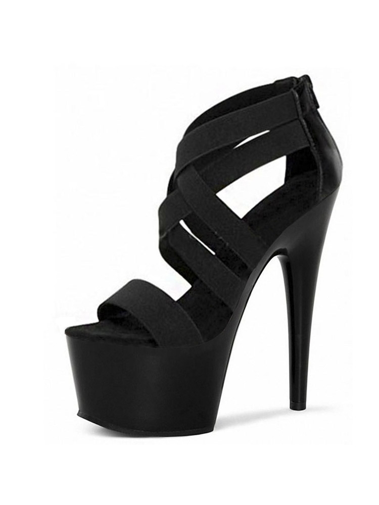 17cm Heeled Sandals Black pole - Crossfit G ulasan dan harga
